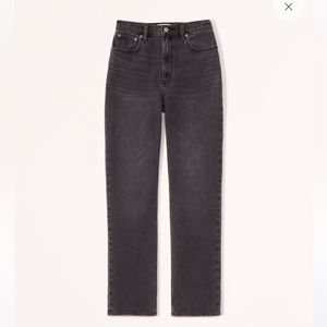 abercrombie and fitch 90’s ultra high rise straight 26 short / 2s black